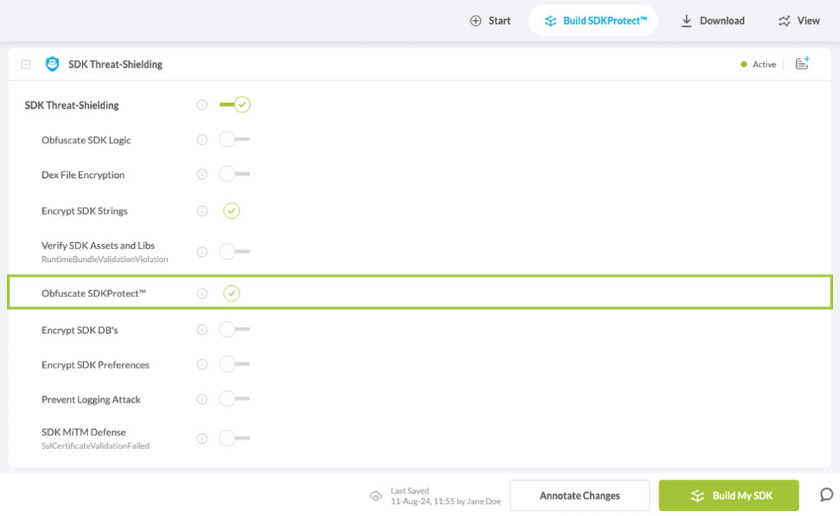 Check Mark Obfuscate Sdk Protect