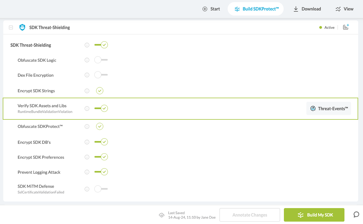 Toggle Verify Sdk Assets & Libs