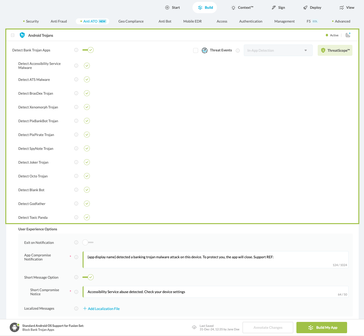 Detect BrasDex Trojan option