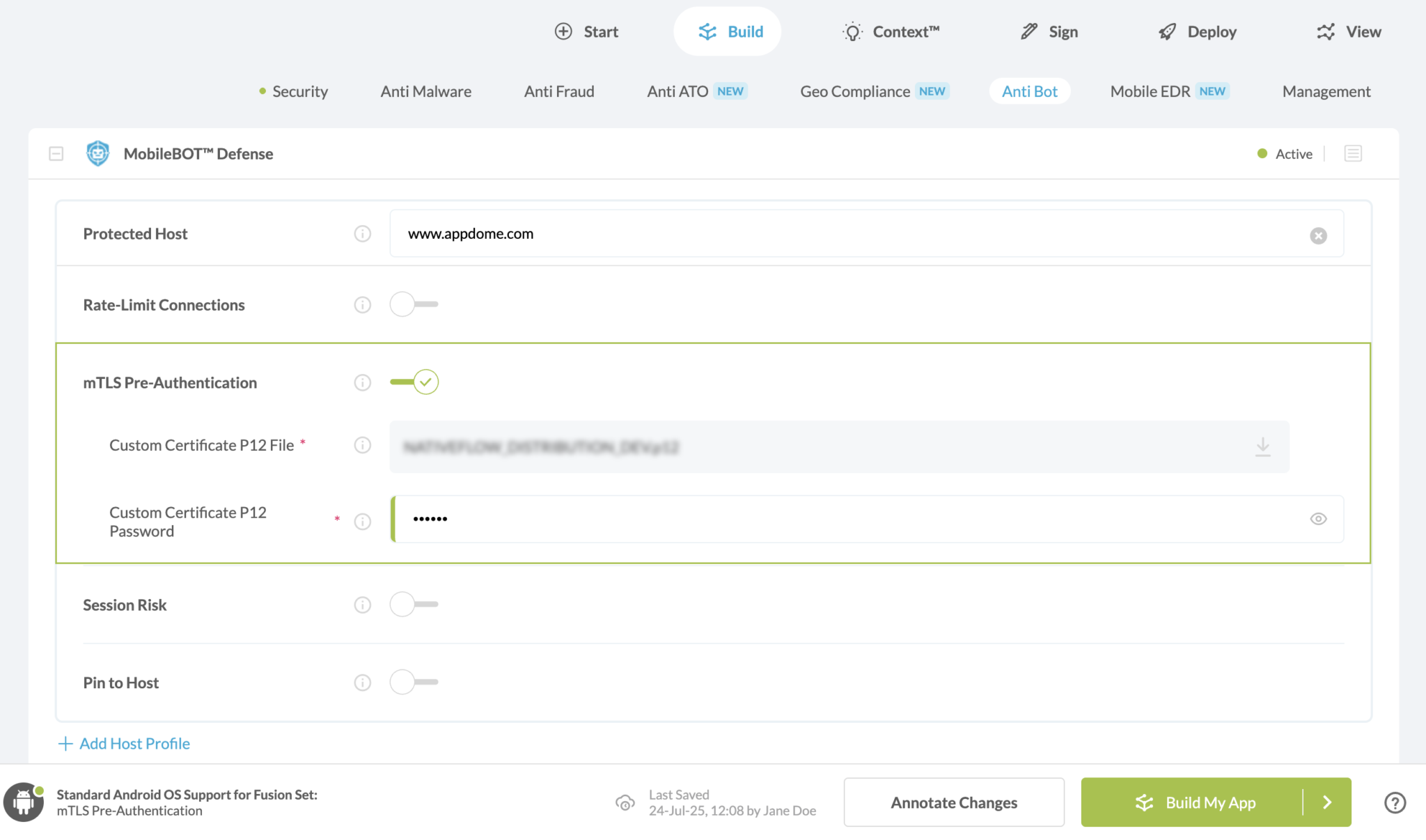 mTLS Pre-Authentication option