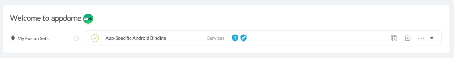 Fusion Set applied App-Specific Android Bindings