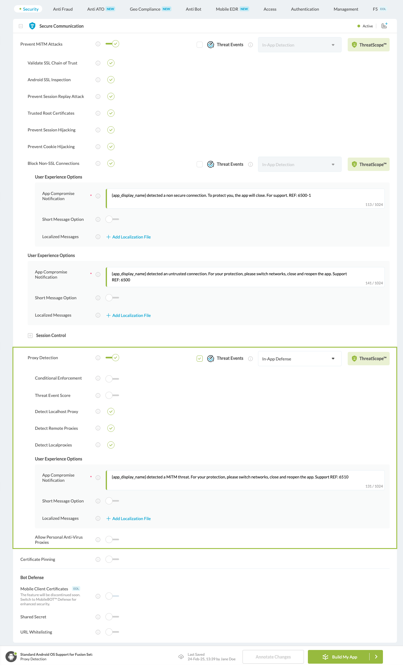 Detect Local Proxies option