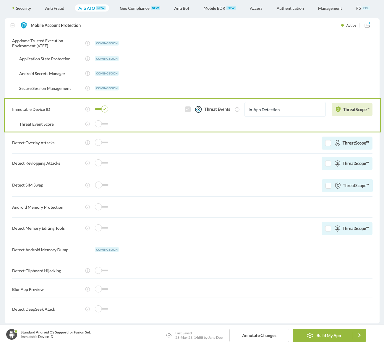 Immutable Device ID option