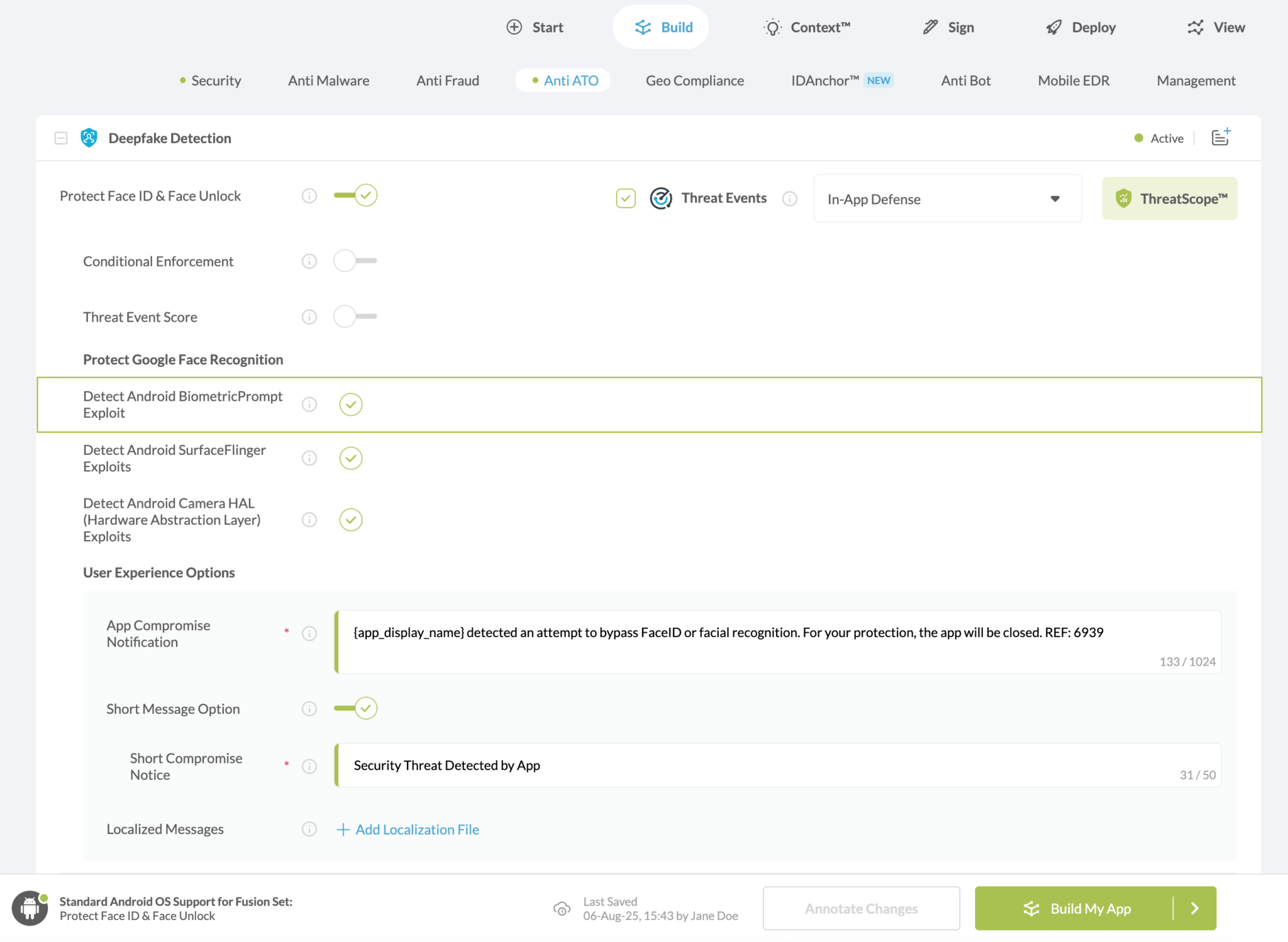 Detect Android BiometricPrompt Exploit option