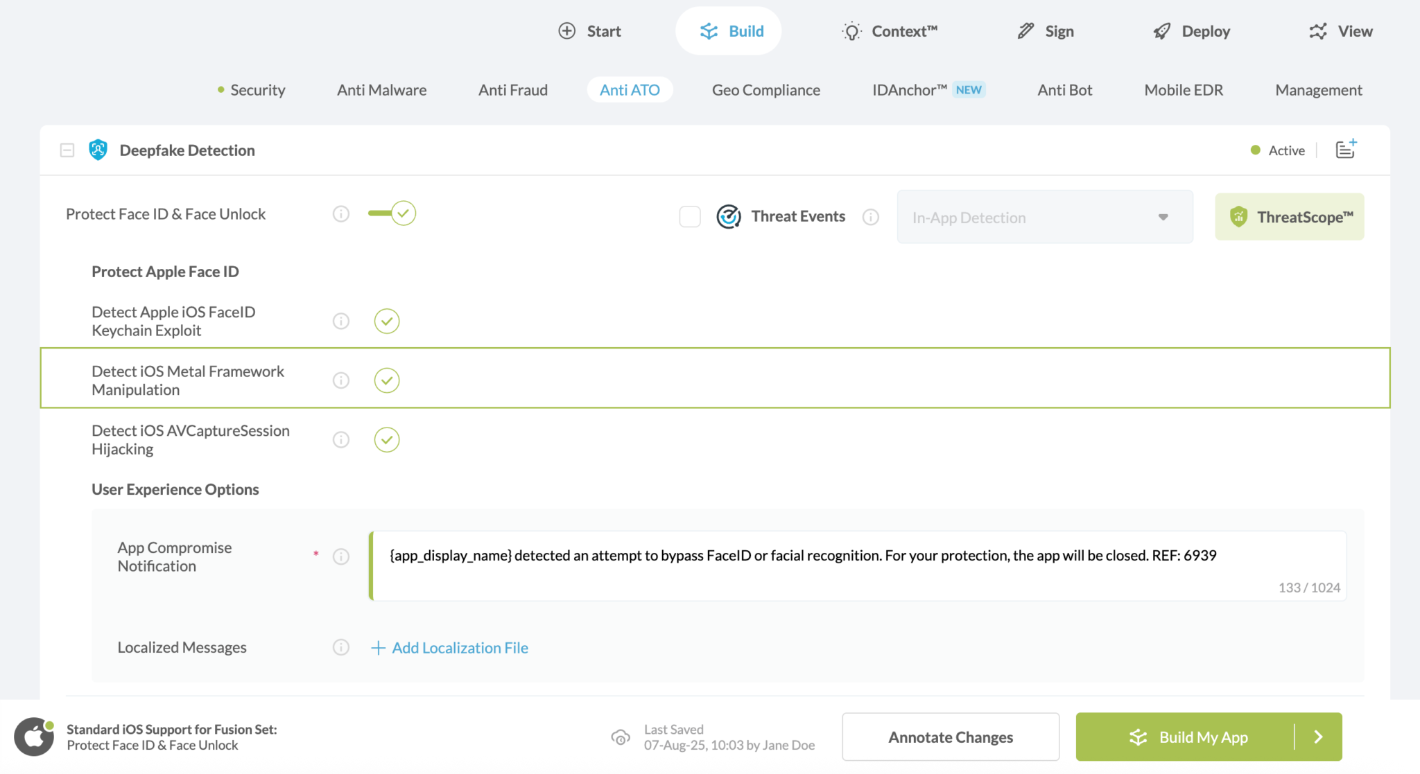 Detect iOS Metal Framework Manipulation option