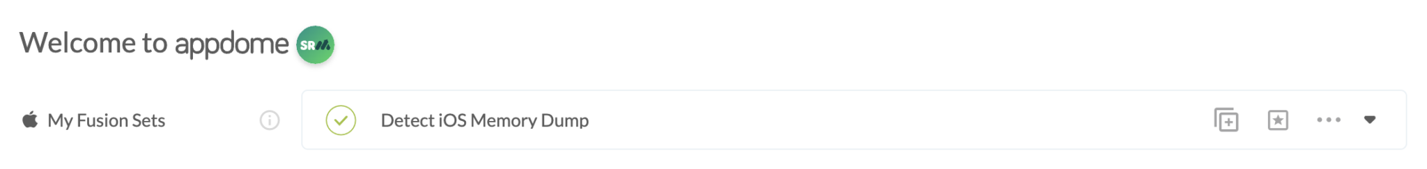 Fusion Set applied Detect iOS Memory Dump