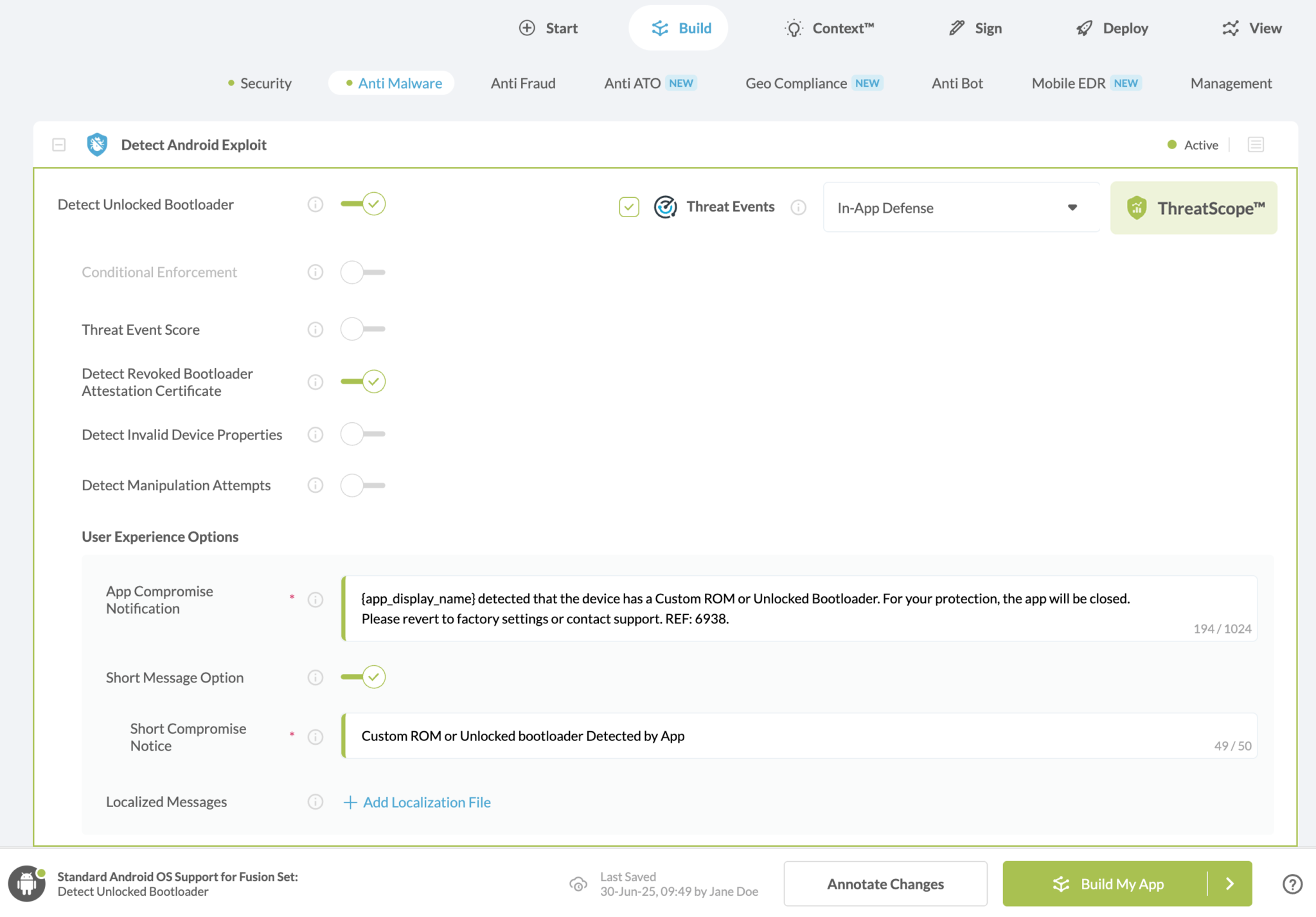 Detect Revoked Bootloader Attestation Certificate option
