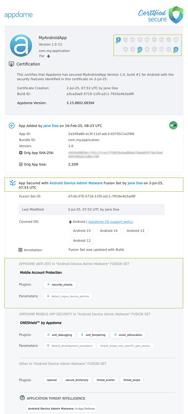 Android Device Admin Malware shown in Certificate secure