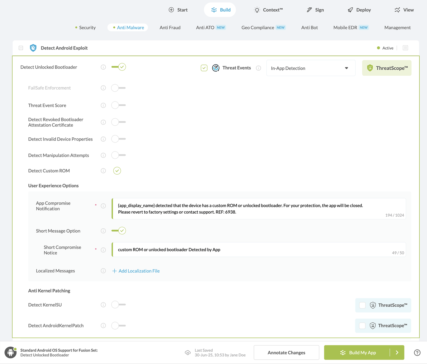 Detect Custom ROM option