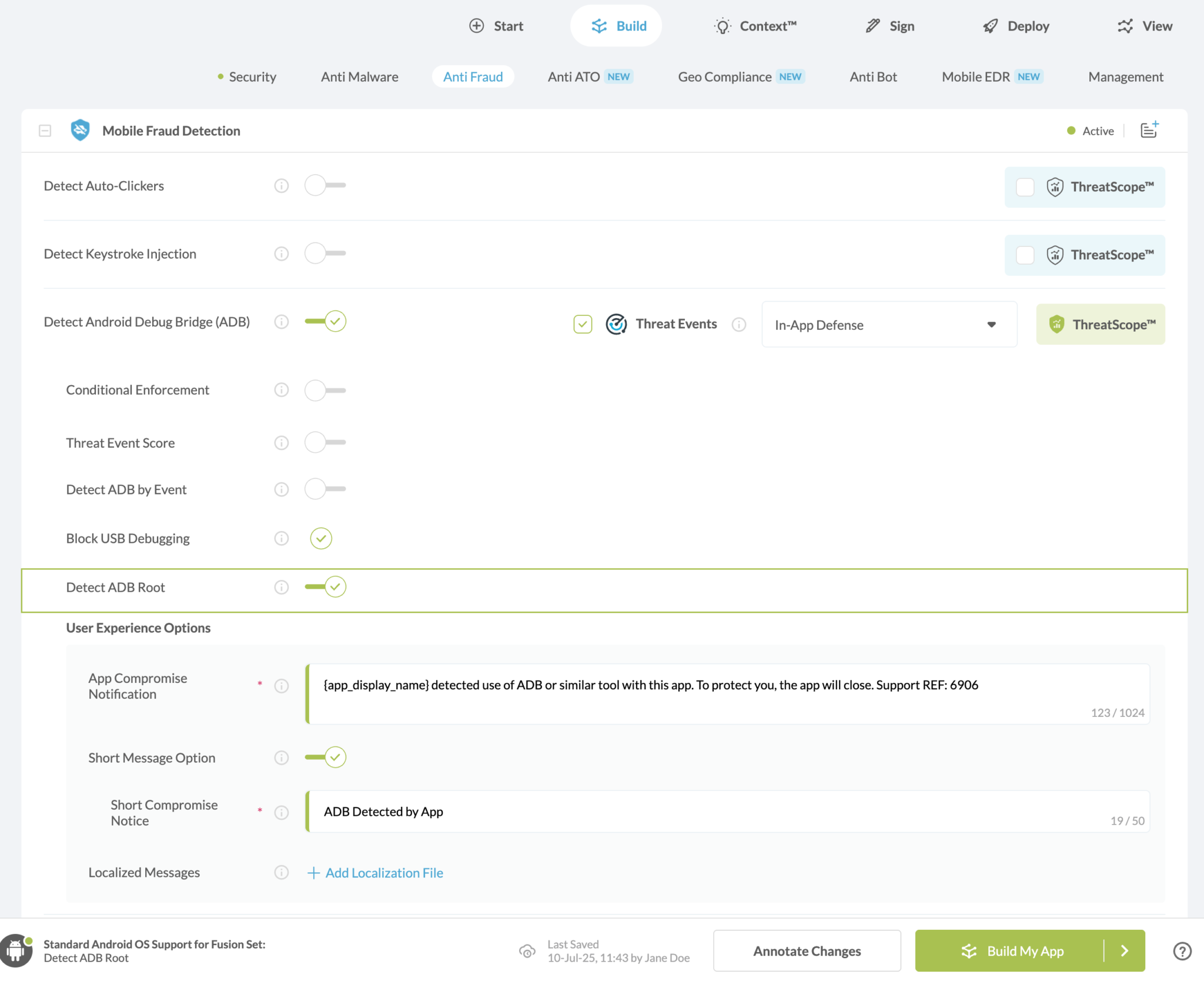 Detect ADB Root option
