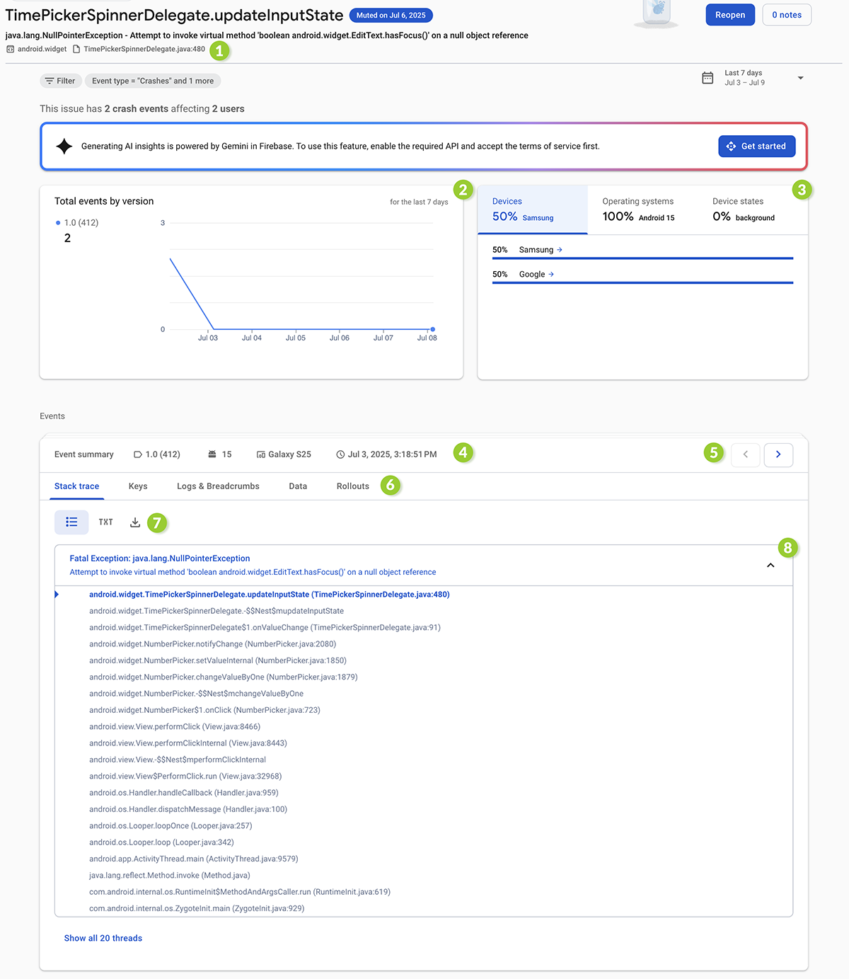 Crashlytics Issue View1