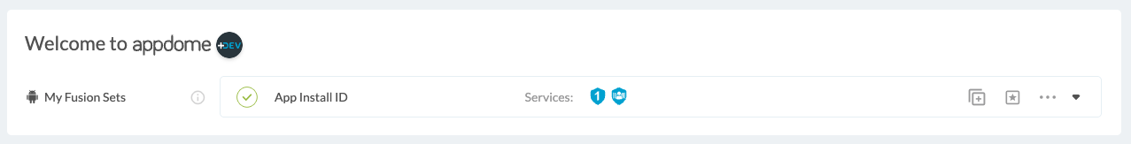 Fusion Set applied App Install ID