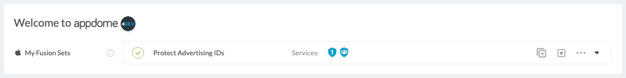 Fusion Set applied Protect Apple Advertising ID (IDFA)