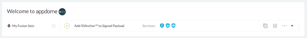 Fusion Set applied Add IDAnchor to Signed Payload