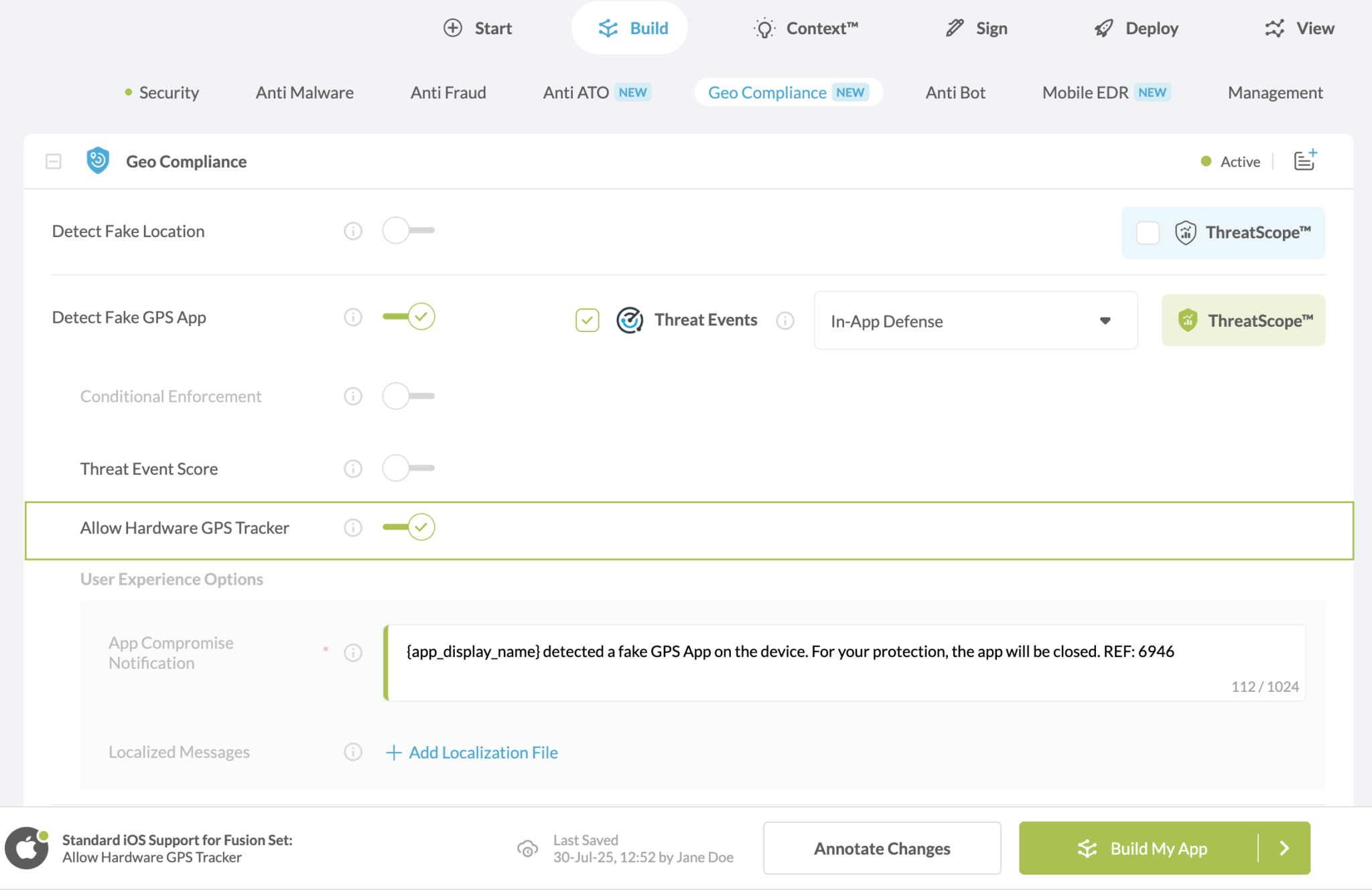 Allow Hardware GPS Tracker option
