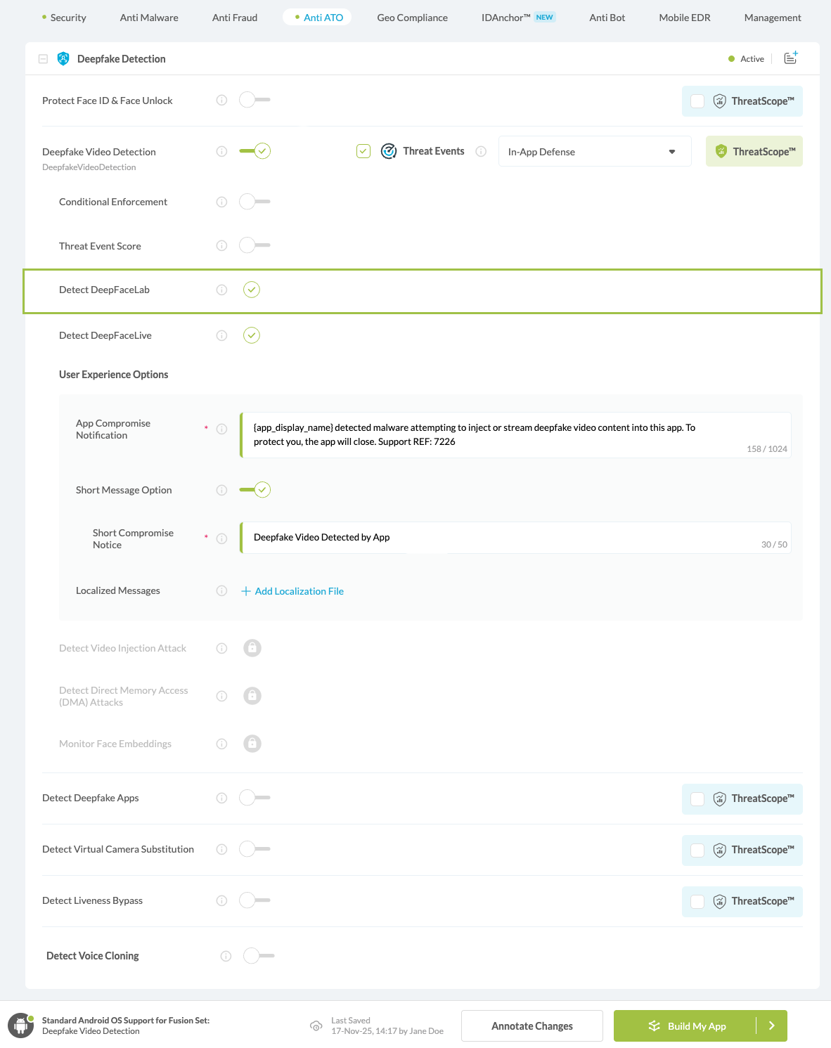 Detect DeepFaceLab option