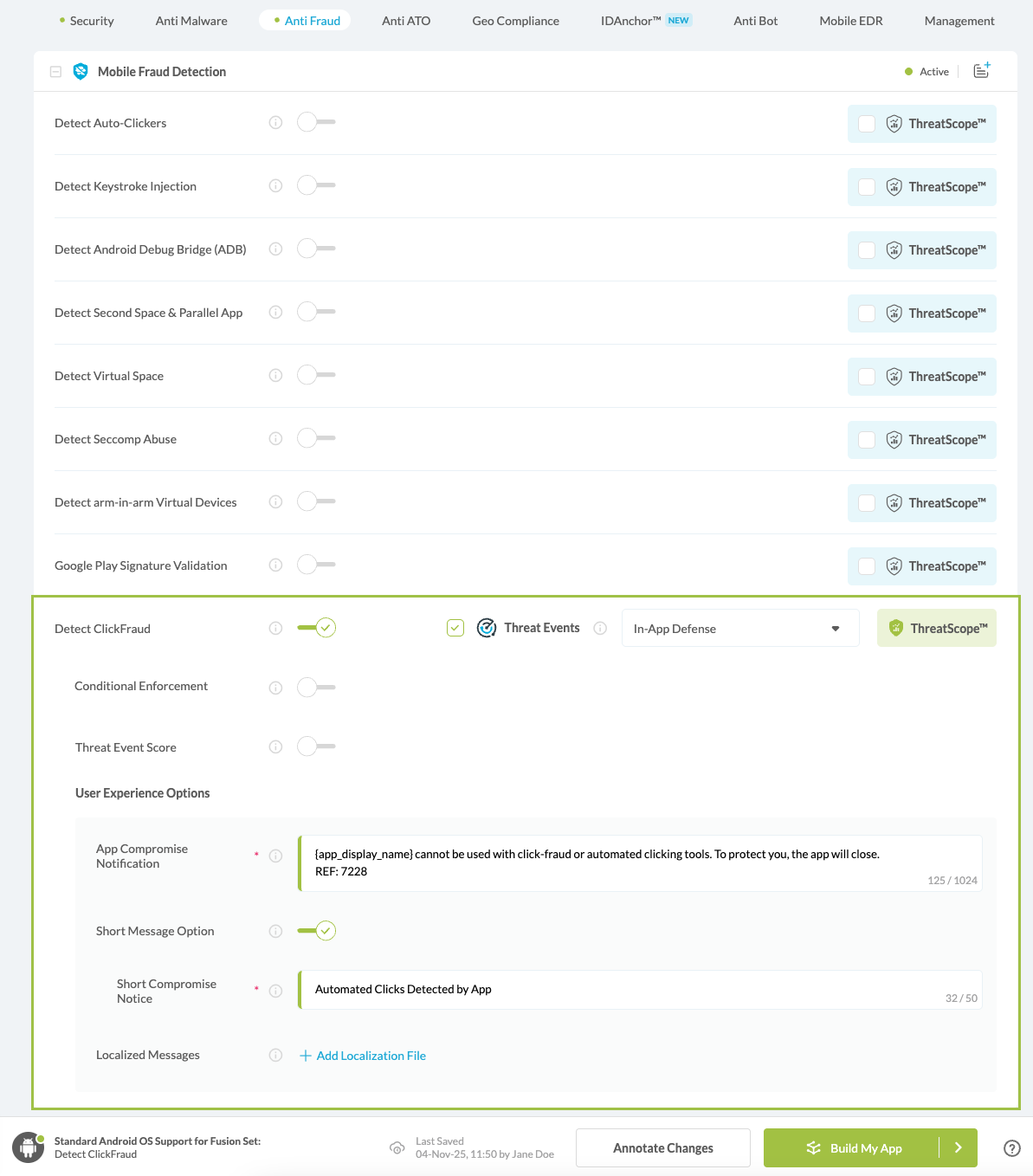 Detect ClickFraud option